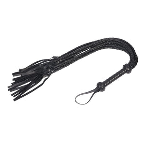 VENESUN Bondage Spanking Flogger, 31.5inch Faux Leather Whips for Adult BDSM Play, Black