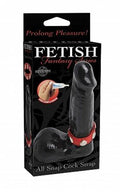 Fetish Fantasy All Snap Cock Strap, Black/Red