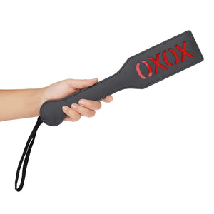 VENESUN XOXO Spanking Paddle, 12.6inch Faux Leather Paddles for Adults BDSM Play, Black