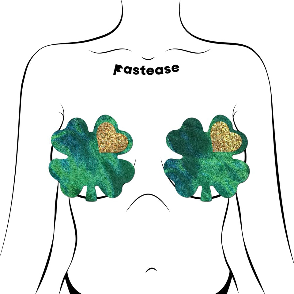 Pastease Holographic Green Clover Full Coverage