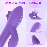 Clitoral Sucking G-spot Rabbit Vibrator - 3 in 1 Realistic Dildo Nipple Clitoris Vagina Stimulator with 10 Vibration & 5 Suction