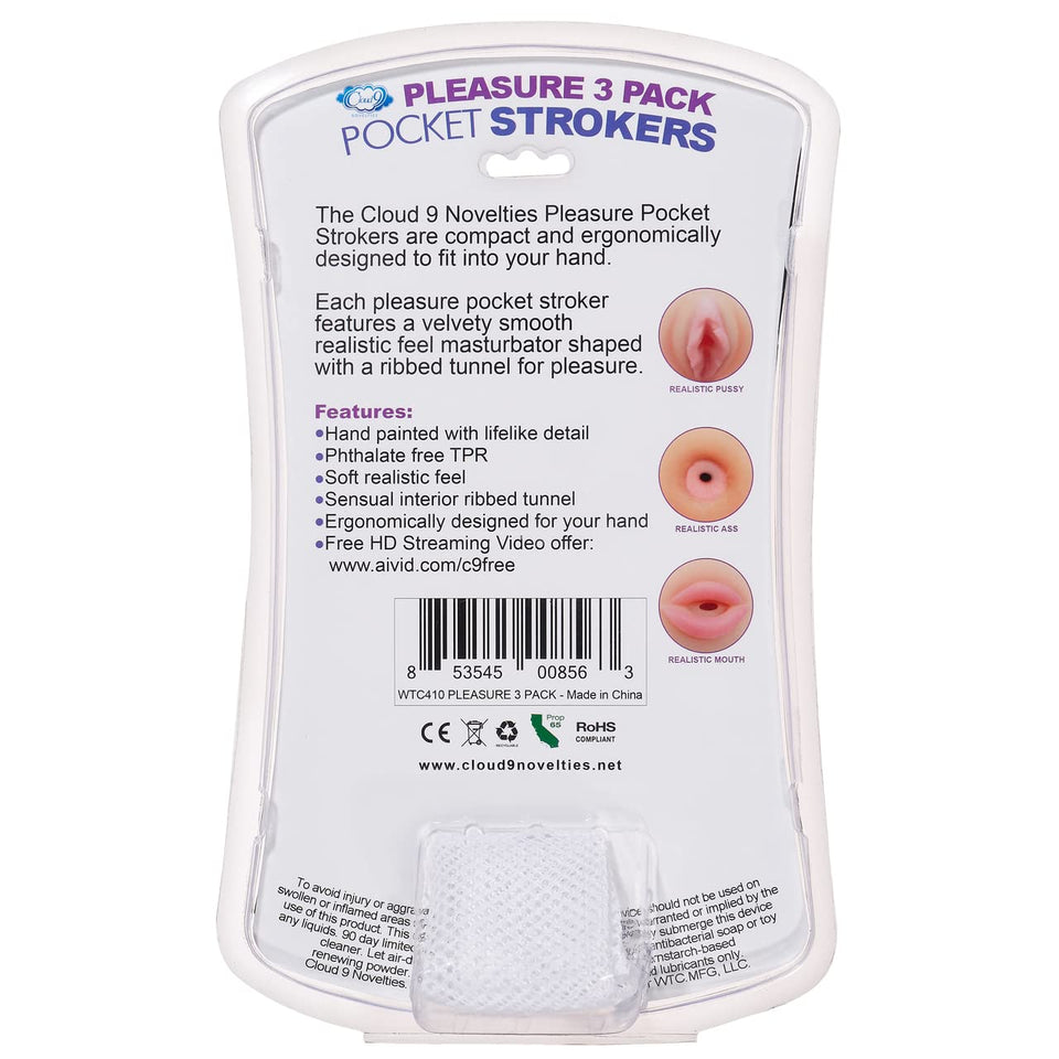 Cloud 9 Trio Stroker Pussy Ass Mouth Masturbator Kit