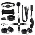 BDSM Bondage Restraints Sex Toys - Adjustable Soft Leather Handcuffs Ankle Cuffs Adult Toy, Furniture Restraint Kit for Men Wome