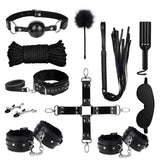 BDSM Bondage Restraints Sex Toys - Adjustable Soft Leather Handcuffs Ankle Cuffs Adult Toy, Furniture Restraint Kit for Men Wome