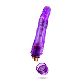 Blush B Yours Vibe #2 - Soft Realistic Multispeed Vibrating Dildo - 9 Inch Long - Slim 1.5&quot; - Flexible Shaft Conforms To Your Body - Waterproof Vibrator - Body Safe Sex Toy For Women - Clear Purple