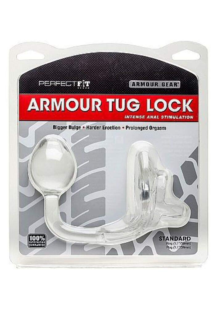 Perfectfit Brand Armour Tug Lock Tprsilicone Blend Cock Ring Ball Stretcher Hands Free Prostate Stimulator Perineum Stimulator D
