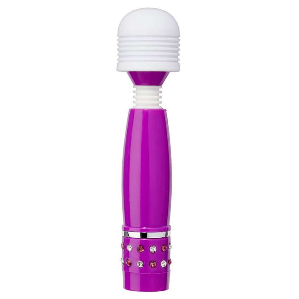 Cloud 9 Novelties Mini Wand With Silicone Flexible Head And Jewels Purple