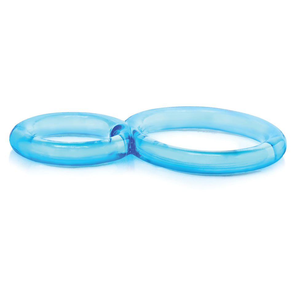 Screaming O Ofinity Cock Ring, Blue - Double Cock Ring - Penis Ring, Stretchy, Comfortable Pleasure Ring - Couple Sex Toys, Dick