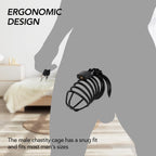 Male Cock Cage Chastity Device - Chastity Cage with 4 Active Rings Adult Sex Toy for Men Penis Exercise | Key and Lock Included