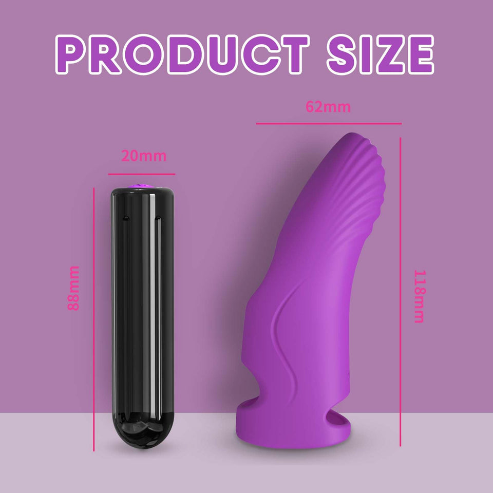 Finger Dildo Couples Sex Toys, Couples Bullet Vibrator, Sexual Pleasure Tools for Women, Waterproof G spot Clitoris Nipple Mini