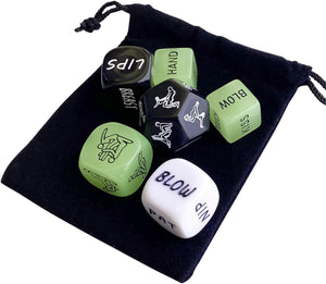 6 PCS Sex Gaming Dice for Adults Couples Sex Play Fun Kinky Games for Couples Foreplay Positions Options Sets Bedroom Toy Role P