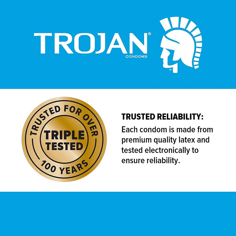Trojan Naturalamb Natural Skin Lubricated Luxury Condoms - 3 ct, Pack of 5