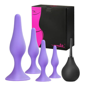 Anal Plug Sex Toys,HISIONLEE 5PCS Sex Anal Toys Silicone Butt Plug Training Kit for Adult Sex Toys & Games Women Male and Beginn