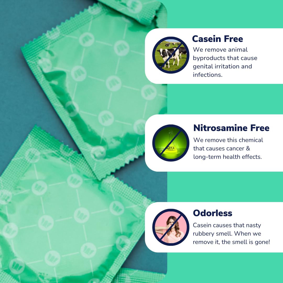 Royal Extra Large Ultra Thin Vegan Condoms - Premium Lubricated Condom Pack - Unflavored Lubricant, Organic Latex Rubber - Odorless, Slim, Natural Feel - Safe & Durable Male Contraceptives - 20 Count