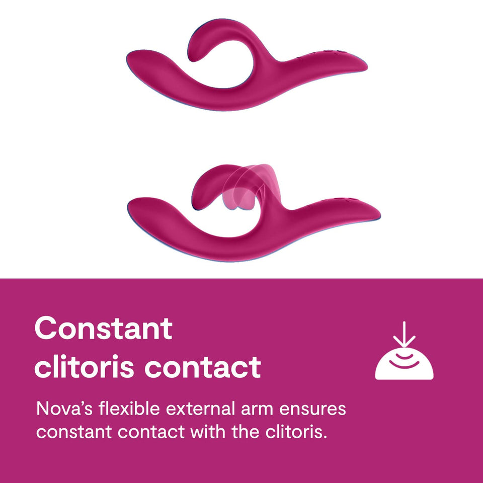 We-Vibe Nova 2 Dual Rabbit Vibrator for Women | Dildo Vibrator Adult Sex Toy | Female Clitoral Stimulator | G Spot Massager with