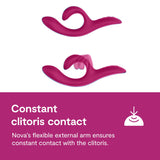 We-Vibe Nova 2 Dual Rabbit Vibrator for Women | Dildo Vibrator Adult Sex Toy | Female Clitoral Stimulator | G Spot Massager with