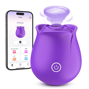Neworld Sucking Sex Toys Vibrators - Rose Vibrator Stimulator with 6 Suction & Vibrating Modes, Dildo Clitoral Nipple G Spot Vib