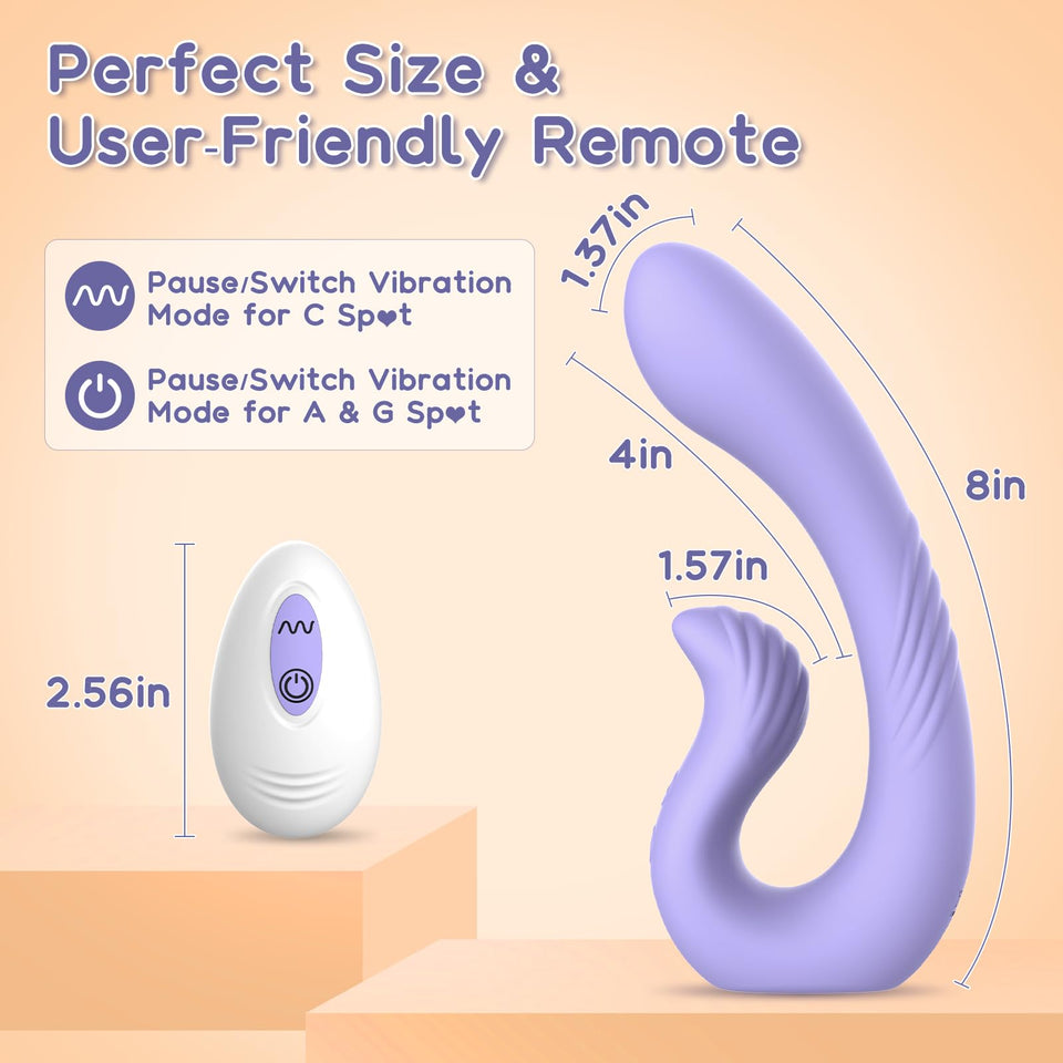 Sexual Pleasure Tools for Women: Remote Control Vibrator Wearable for Female with Strong Vibration, Quiet Dual Motor Internal Vi