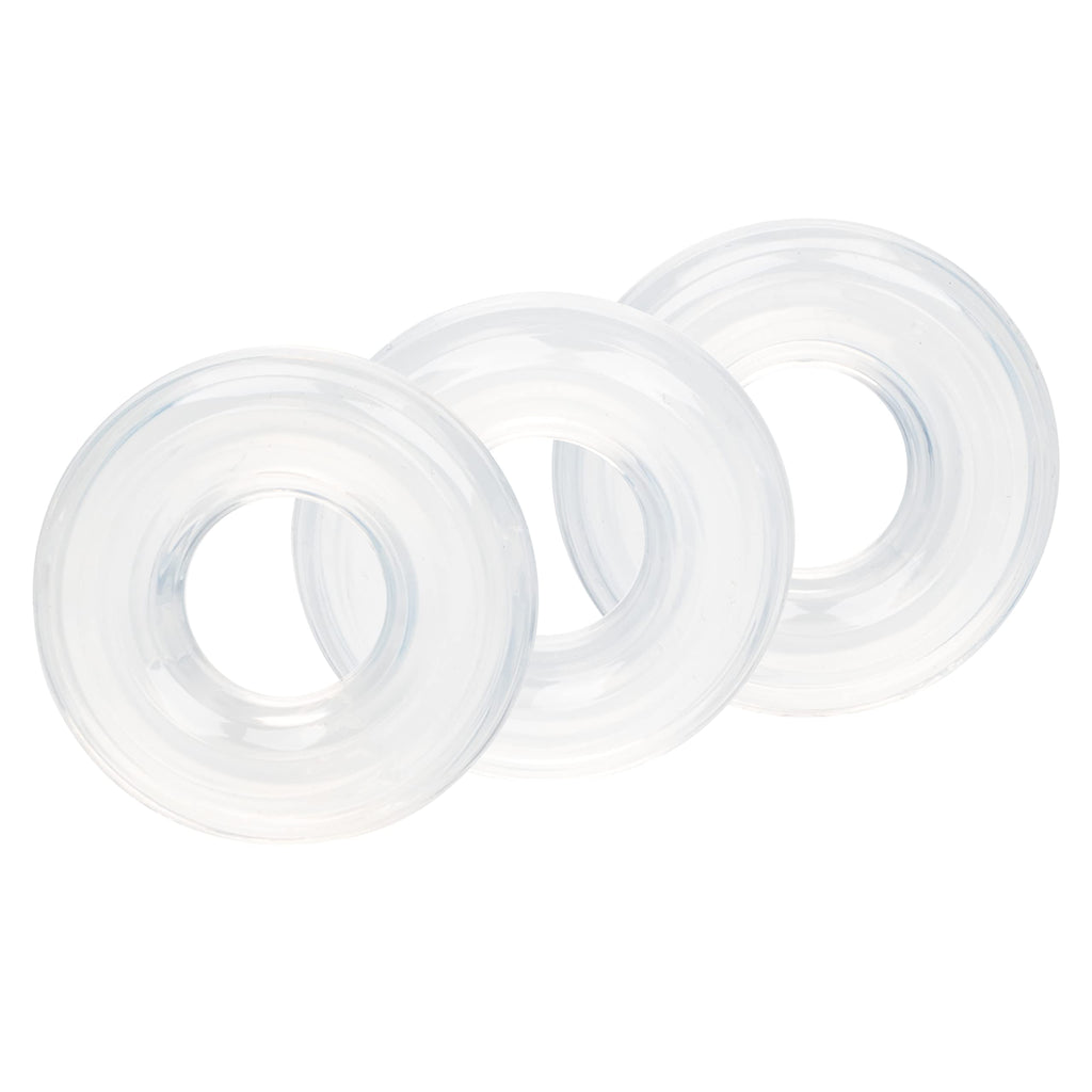 Calexotics Set Of 3 Silicone Stacker Rings - Clear