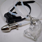 Metal Hollow Anal Plug Enema Soft Chastity Cage Chastity Lock Adjustable Mouth Plug Sm Set Adult Sex Toy