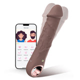7 Inch Realistic Silicone Dildos, Anrivelia App Control G Spot Dildo Vibrator Tits Clits Clitoris Vibrating Flesh Wand with 10 V