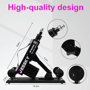 JESSKYLOVE Adjustable Sex Machine, Adult Sex Toys with 4 Attachments 3XLR Connector Automatic Machines for Women and Men