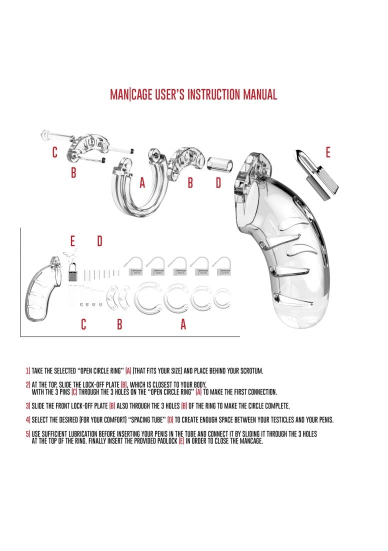Mancage Chastity 4.5In Transparent Model 04
