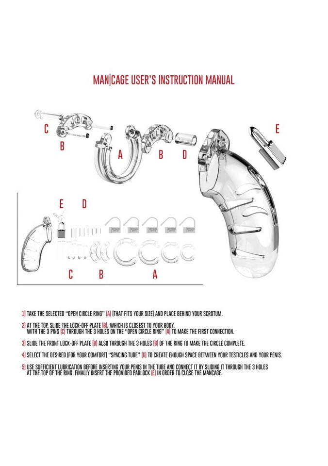Mancage Model 02 - Chastity 3.5In Trans