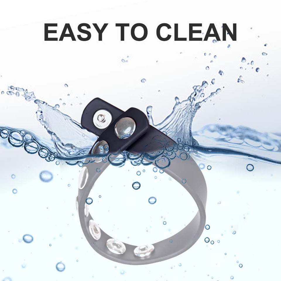 Adjustable Soft Cock Ring Pleasure for Men Erection Enhancing, Silicone Male Penis Rings with 2 PCS Cock and Ball Ring kit, Cock