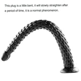 Difemstoy Super Long Butt Plug Dildo,19.3 '' Flexible Snake Anal Trainer Sex Toys for Women,Black