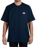 Ben Davis Mens Classic Label Short Sleeve Heavy Duty T-Shirt (Navy, Large)