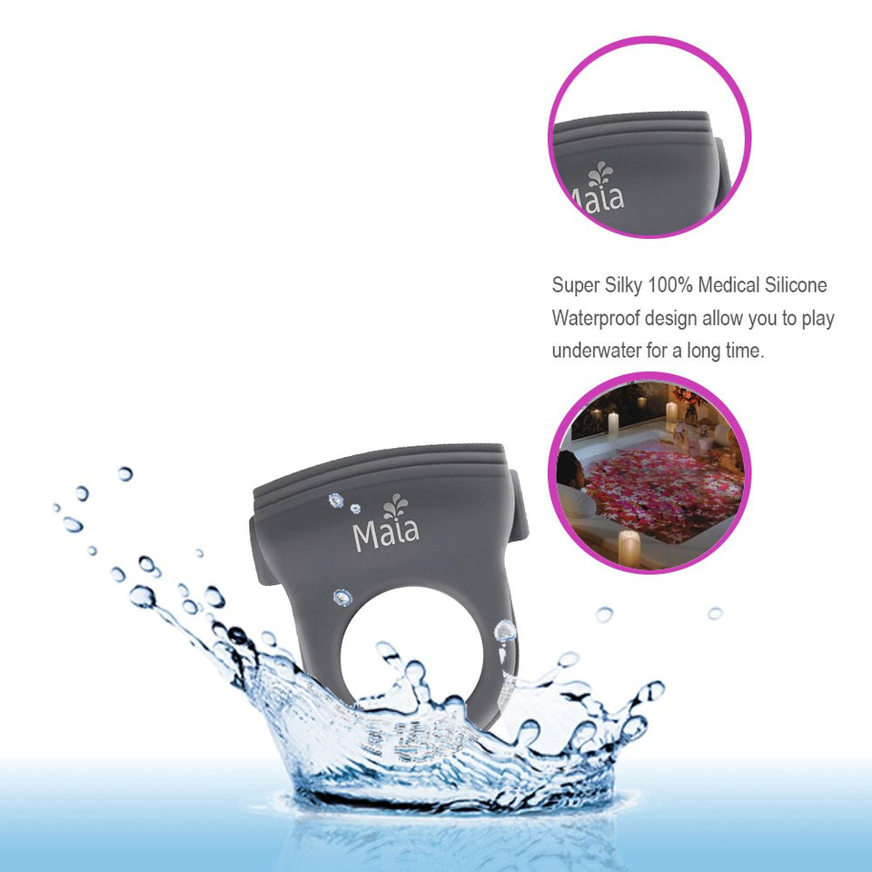 Maia 8 Pulsation Vibrating Cock Ring-Delayed Ejaculation Penis Rechargeable Rings Sex Toys Mens Sex Delay Device