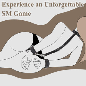 SM Sex Toys Anal Hook BDSM Restraint Kit Sex Bondage with Comfortable and Durable Ball gags Choker and Adjustable Leather Handcu