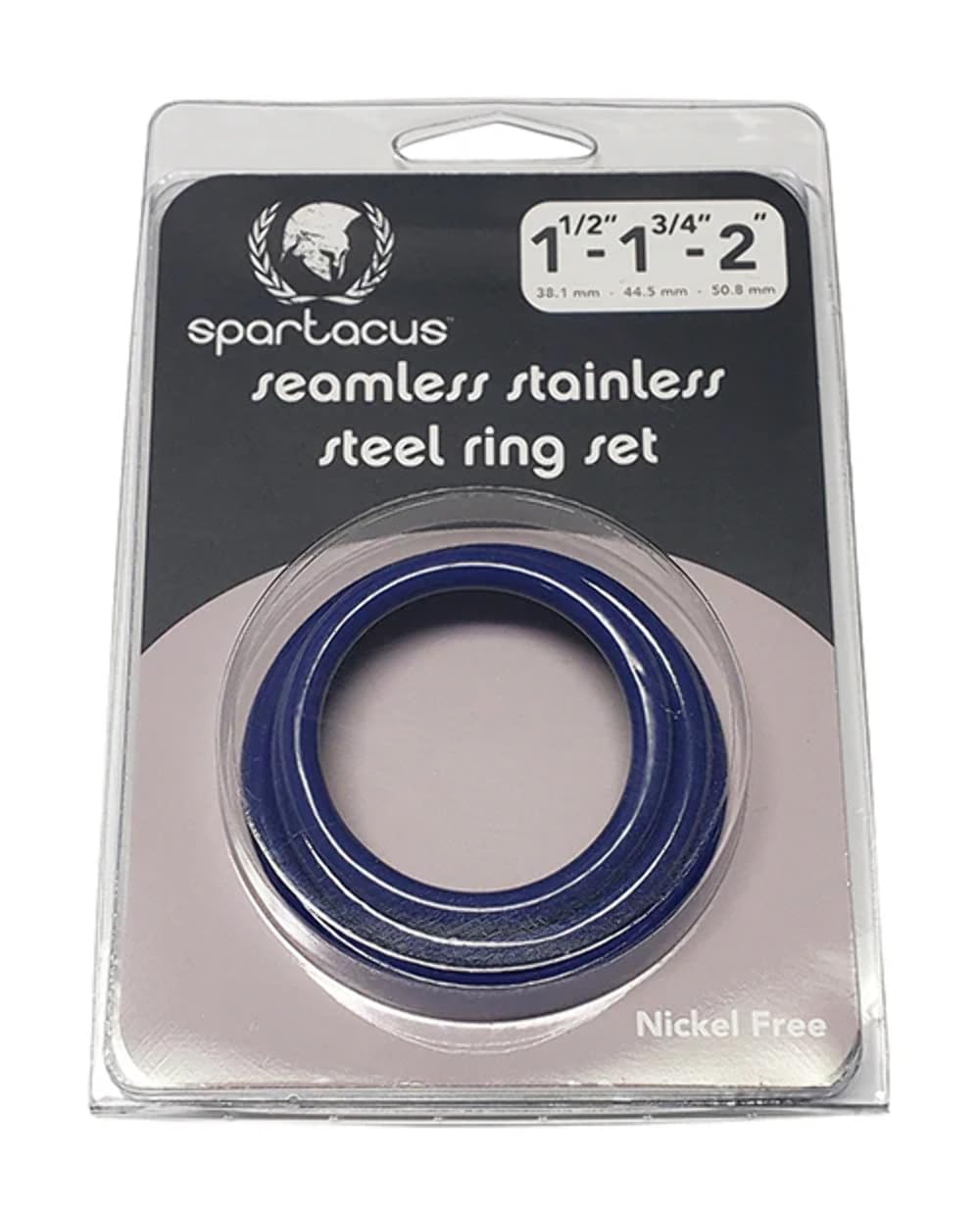 Blue Stainless Steel C-Ring Set - 1.5 1.75'' 2'' ''