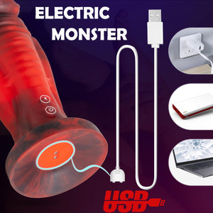 2.75 ' ' Diameter Vibrating Monster Dildo,8.7 ' ' Huge Thick Realistic Dildo Massager with 8 Vibration & 1 Orgasm Mode,G-Spot Vi