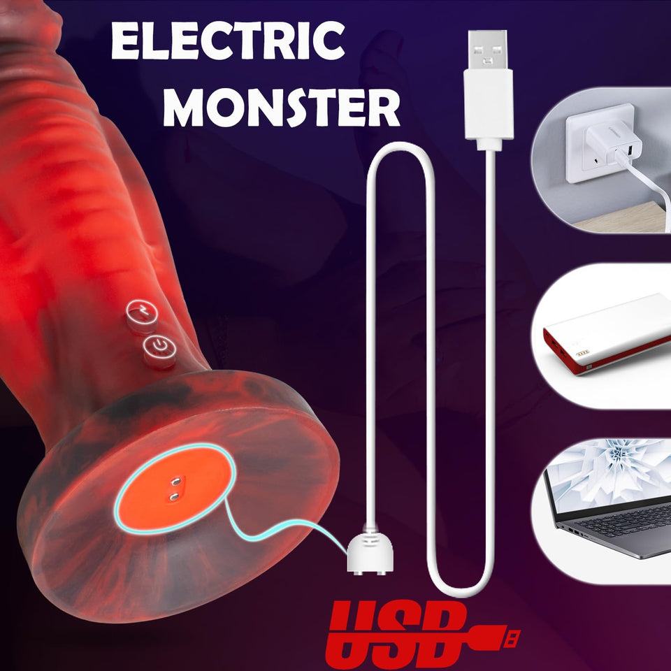 2.75 ' ' Diameter Vibrating Monster Dildo,8.7 ' ' Huge Thick Realistic Dildo Massager with 8 Vibration & 1 Orgasm Mode,G-Spot Vi