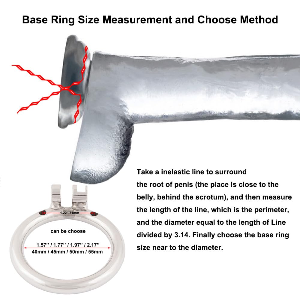 TERNENCE Metal Male Chastity Device Small 304 Steel Stainless Comfortable Cock Cage Adult Game Sex Toy D240 (1.57 inch / 40mm)