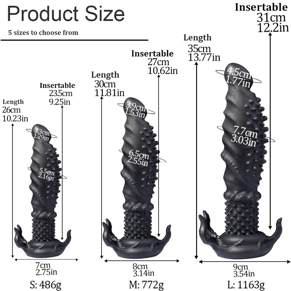 Devil 's Tentacle Dildo Liquid Silicone Anal Plug with Powerful Suction Cup G-Spot Stimulation Soft Monster Dildo Anal Plug Sex