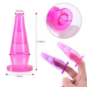 6Pcs Adult Finger Vibrator Accessories, Anal Butt Plug Finger Sleeve Vagina G-Spot Stimulator Anal Sex Toys for Adult Women Men