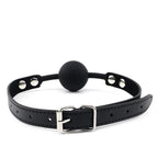 Bondage Toys Open Mouth Silicone Ball Gag for Sex, BDSM Bondage Restraints Sex Gag Muzzles (Black-2)