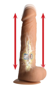 Master Series Power Pounder Signature Stroke Thrusting Silicone Dildo Flesh 1 Count