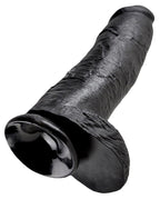 King Cock 12 Inch Cock With Balls - Black