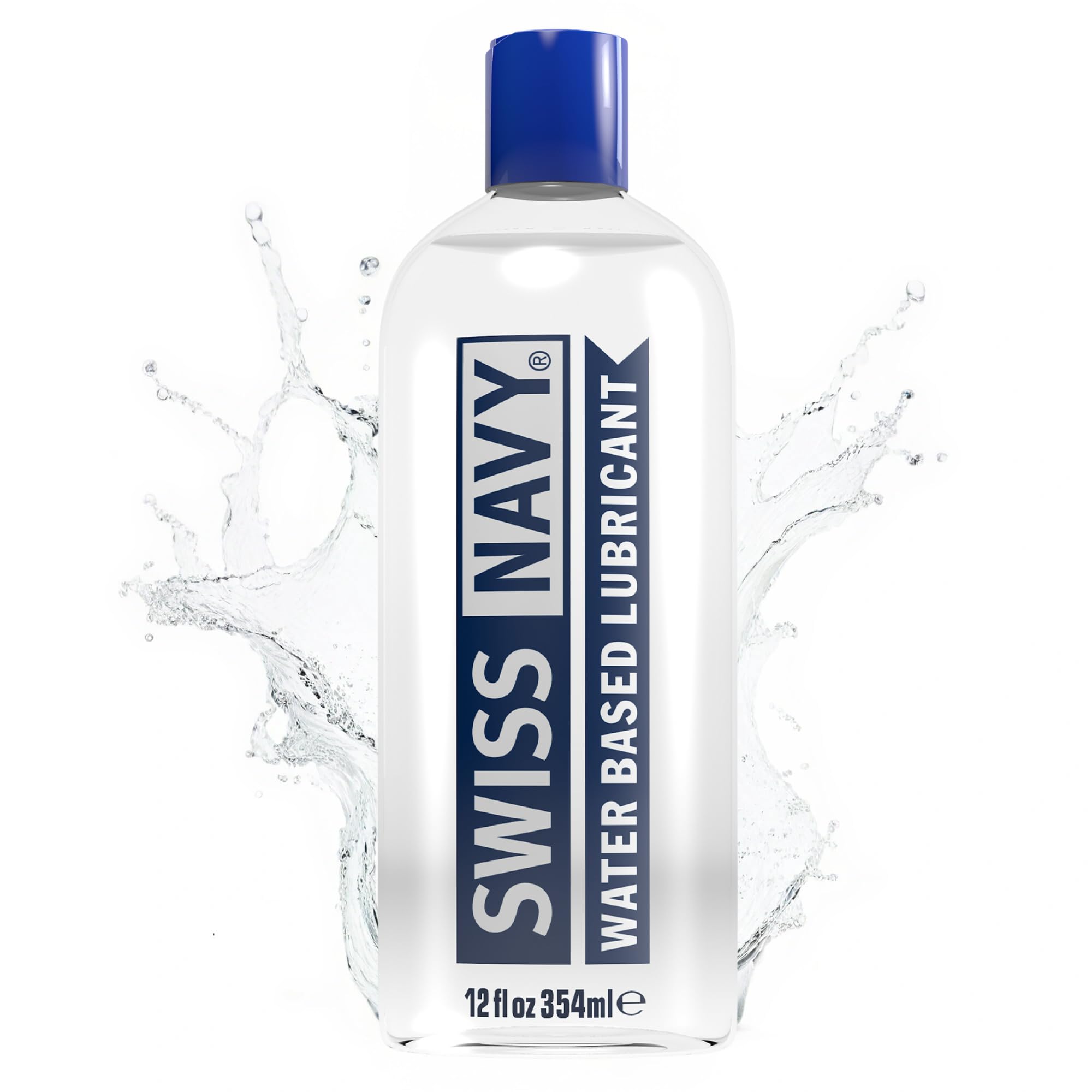 Swiss Navy Premium Water Based Lubricant, 12 Ounce Personal Non Sticky Sex Lube for Men, Women & Couples Long Lasting Unscented 