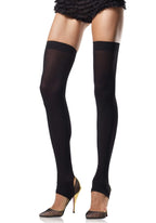 Opaque Stirrup Thigh Highs O/S