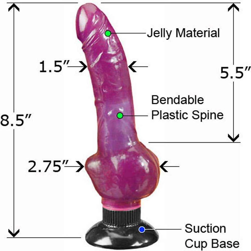 Wall Banger - Vibrating Dildo - Purple