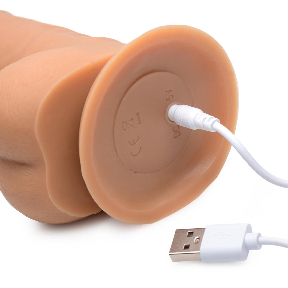 Master Series Power Pounder Signature Stroke Thrusting Silicone Dildo Flesh 1 Count