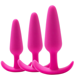 Anal Butt Plug for Comfortable Long-Term Wear 3Pcs Silicone Sex Toys with Flared Base Anal Butt Trainer Kit for Beginners Advanc