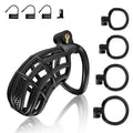 Male Chastity Device Cock Cage - UTIMI Lightweight Plastic Chastity Cage for Man Penis Exercise 3D Printed Black Bondage Gear Ad