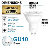 Ilc Gu10 Led Light Bulb, 40 Watt Equivalent Color Changing 12 Colors 5W Dimmable Warm White 2700K Rgb Led Light Bulbs With Remot