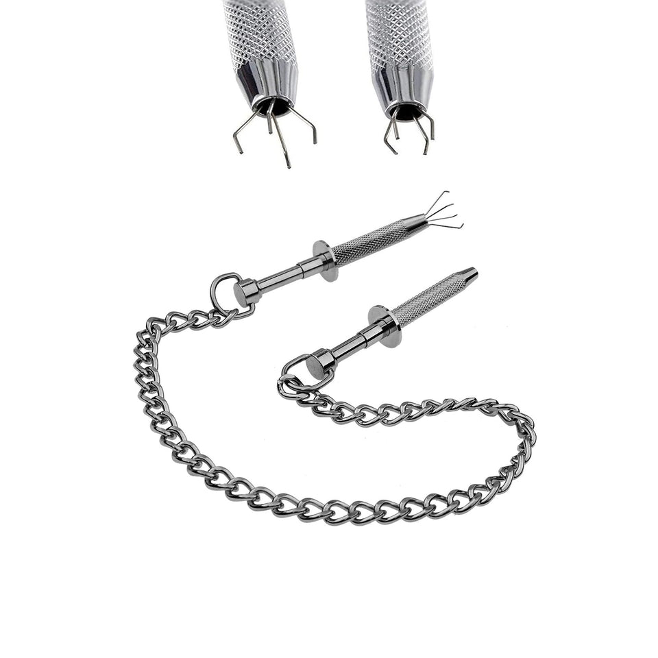 Nipple Clamps SM Sex Toy, Nipple Clamps Toys with Chain Necklace, Nipple Clamps Sex Pleasure Women for Couples BDSM Erotic Extre